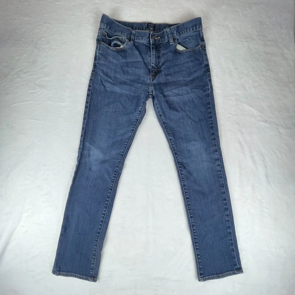 J.CREW The Driggs‎ Jeans Womens 32x30 Blue Denim 5 Pockets Skinny Leg Slim Fit